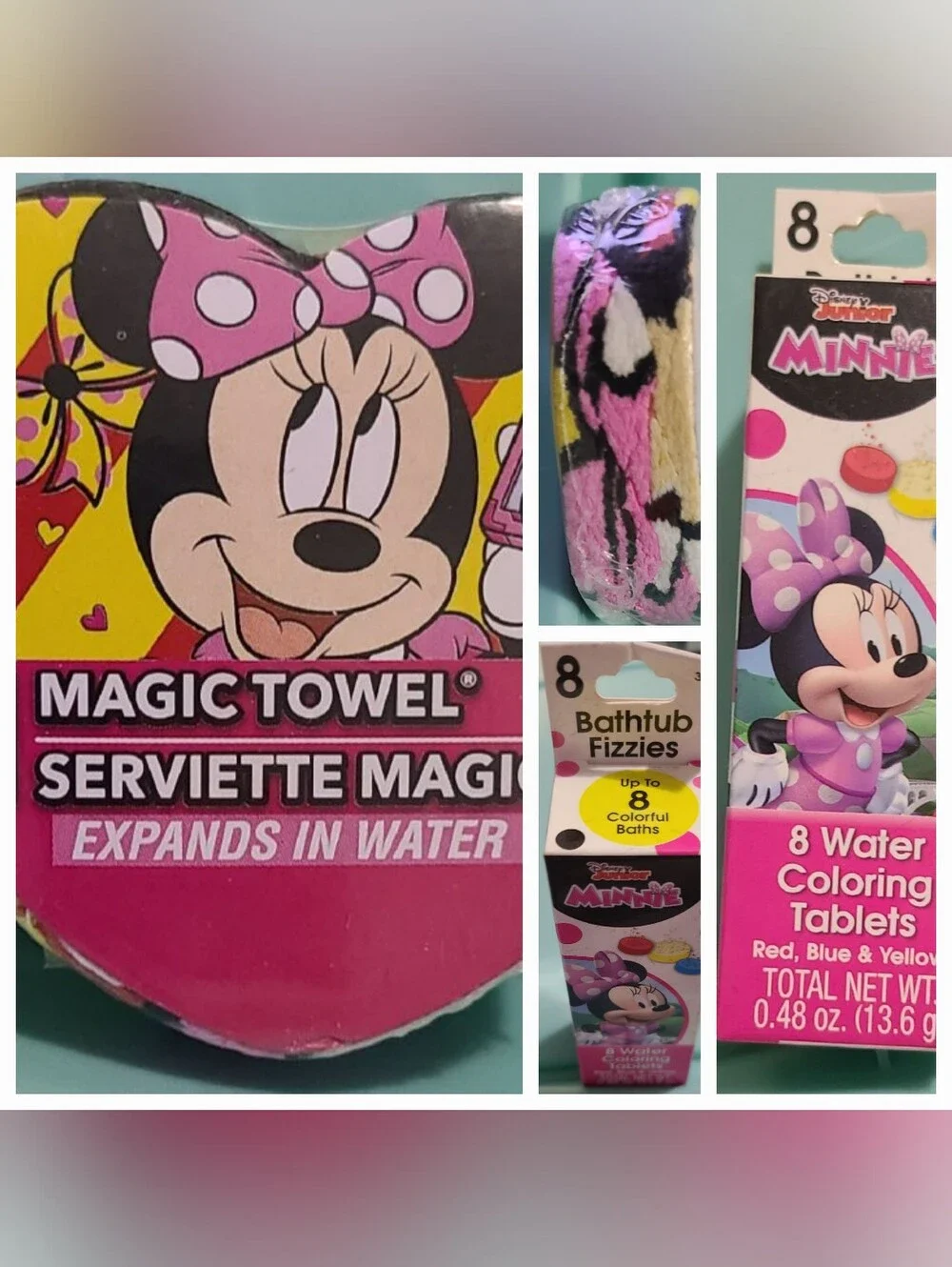 Minnie 9 Pc Set -  Disney Minnie Mouse Bundle. All Pcs Listed In Des.